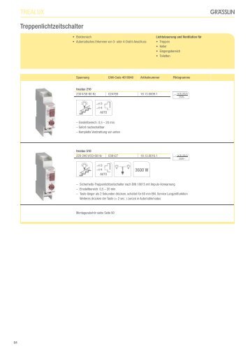 TreaLux Treppenlichtzeitschalter - Graesslin.de