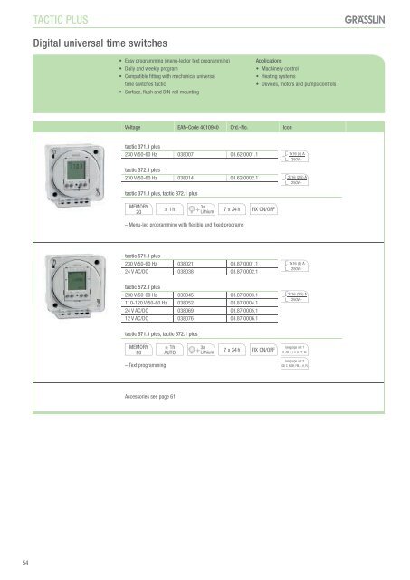 Trade Program 2009/2010 inTelligenT swiTching ... - Graesslin.de