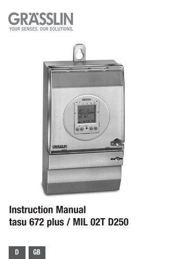 Instruction Manual tasu 672 plus / MIL 02T D250 - Graesslin.de