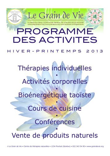 Programme_Complet_2013 - GRAIN DE VIE