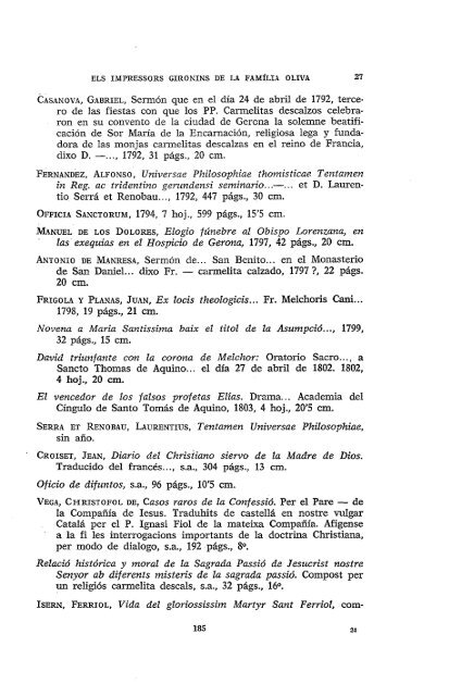 ELS IMPRESSORS GIRONINS DE LA FAMÍLIA OLIVA