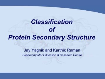 Classification of Protein Secondary Structure - OpenWetWare
