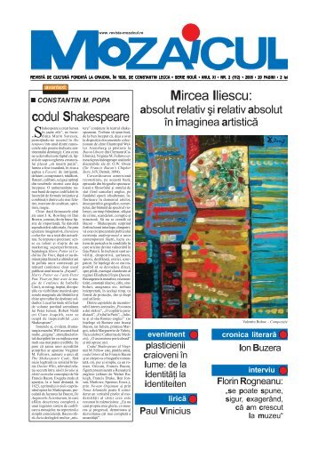 codul Shakespeare Mircea Iliescu: - Mozaicul