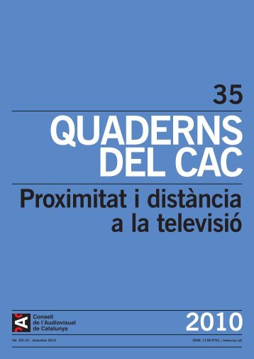 Proximitat i distància a la televisió - CAC
