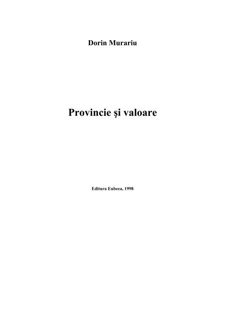 Provincie şi valoare - Biblioteca Judeţeană Timiş