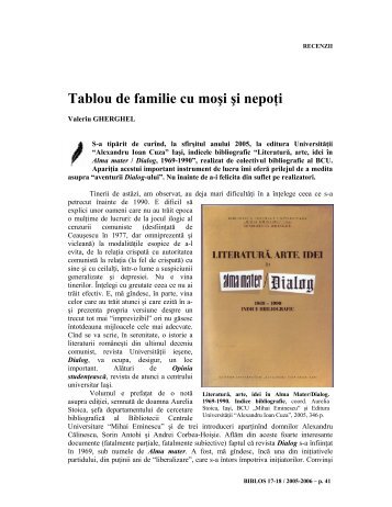 Tablou de familie cu mosi si nepoti - Biblioteca Centrală Universitară ...