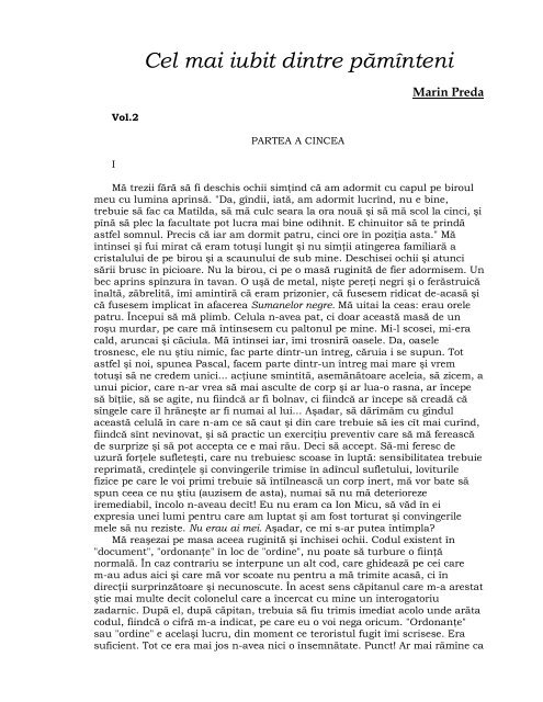 Marin Preda Cel Mai Iubit Dintre PÄminteni Vol 2
