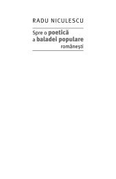 Spre o poetică a baladei populare româneşti