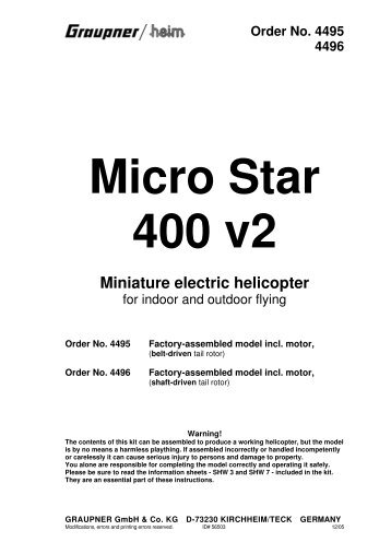 MICRO STAR 400 v2 - Graupner
