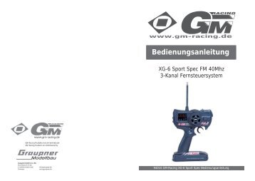 PDF: XG-6 Sport-Spec FM 40 MHz - Produktinfo.conrad.com