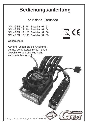 PDF: GM-GENIUS 90 Brushless - CMC-Versand