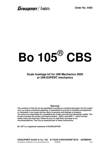 Bo 105 CBS - Graupner