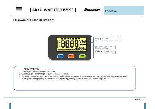 battery guard #7599 - Graupner