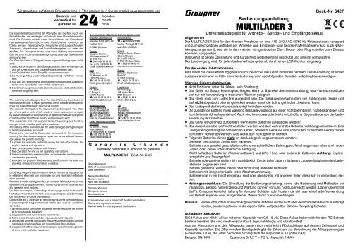 MULTILADER 3 - Graupner