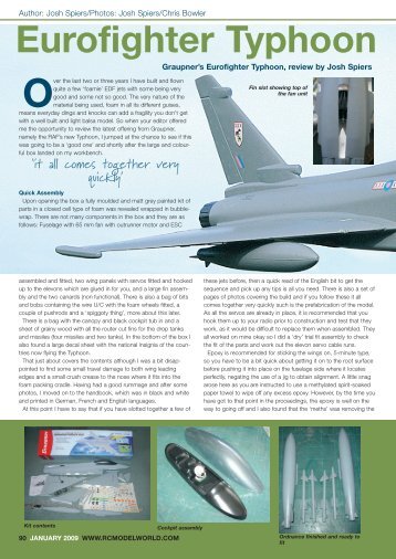 Eurofighter review by Josh Spiers www.rcmodelworld.com - Graupner