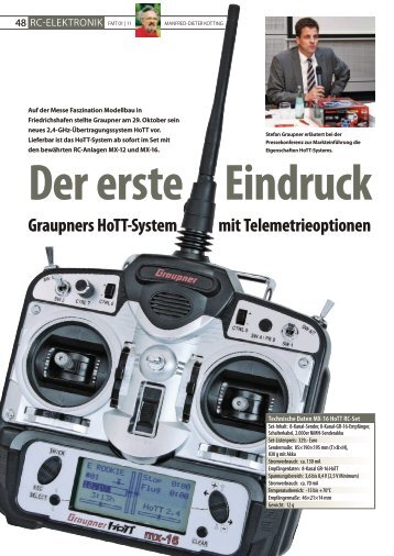 Graupners HoTT-System mit Telemetrieoptionen