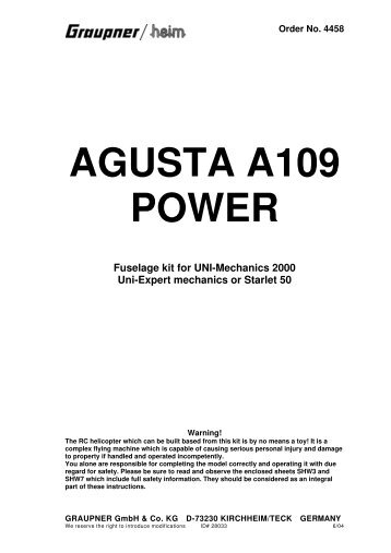 AGUSTA A109 POWER - Graupner