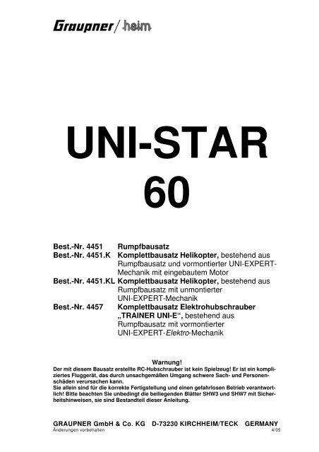 UNI-STAR 60 - Graupner