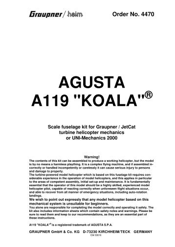 AGUSTA A119 "KOALA" - Graupner