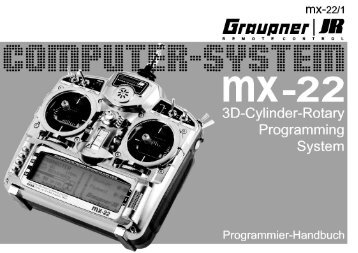 Handbuch mx-22 - Graupner