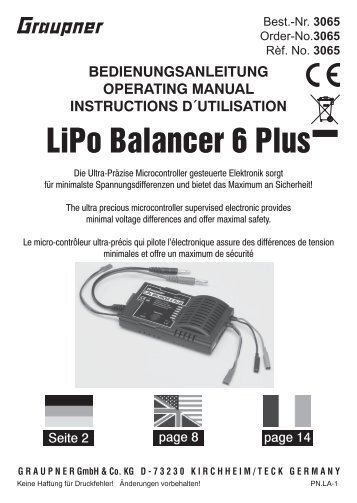 LiPo Balancer 6 Plus - Graupner