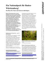 Ein Nationalpark für Baden- Württemberg!