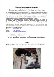 KANINCHENSTATION FREIBURG - Grenzenlose Hilfe für Tiere