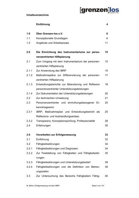 Dr. BÃ¶hm & von Teubern GbR - Grenzen-los eV