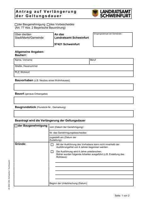 Vorlage für PDF-Formulare - Grettstadt