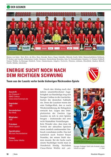 KLEEBLATTMAGAZIN - SpVgg Greuther Fürth