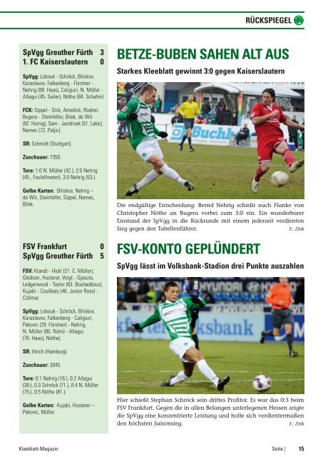 KLEEBLATTMAGAZIN - SpVgg Greuther Fürth