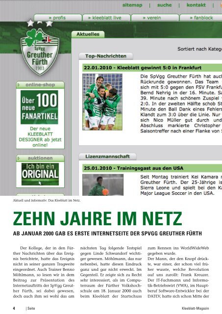 KLEEBLATTMAGAZIN - SpVgg Greuther Fürth