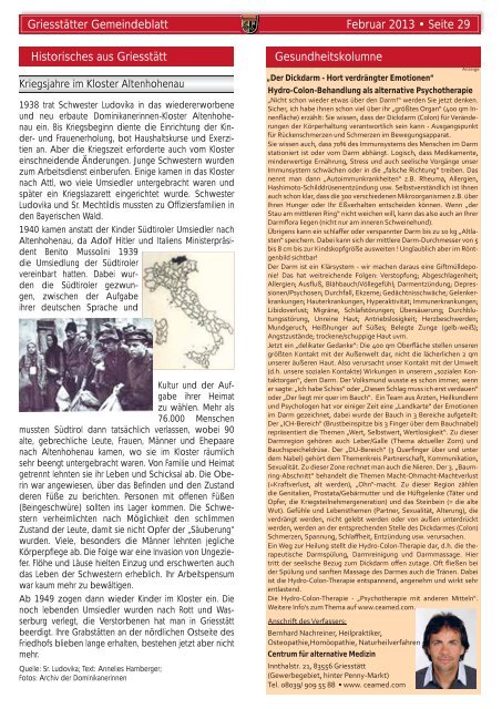 Gemeindeblatt Februar 2013 - Griesstätt