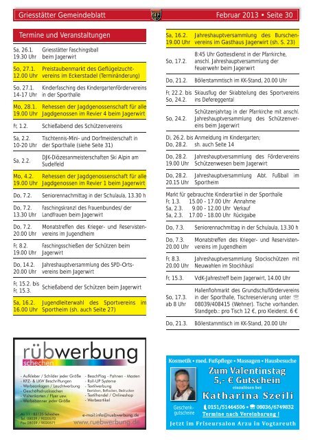 Gemeindeblatt Februar 2013 - Griesstätt