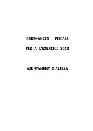 ORDENANCES FISCALS - Ajuntament d'Alella