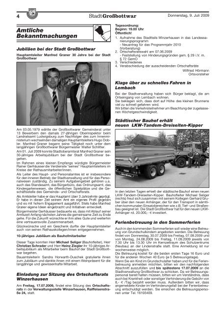 Publ grossbottwar Issue kw28 Page 1 - Gemeinde Großbottwar