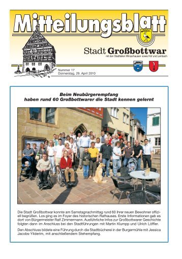 Publ grossbottwar Issue kw17 Page 1 - Gemeinde Großbottwar