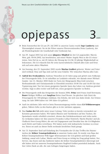 opjepass 03-05 - Große Allgemeine K.G. von 1900 e.V.