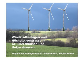 Bürgerinitiative Gegenwind Präsentation - Groß Ellershausen