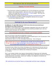 Informationen über die Schulstrukturreform Merkblatt ... - Große Schule