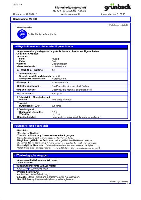 SDB KW 1830 DE - Grünbeck Wasseraufbereitung GmbH