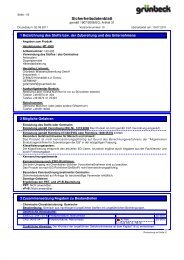 Sicherheitsdatenblatt - Grünbeck Wasseraufbereitung GmbH