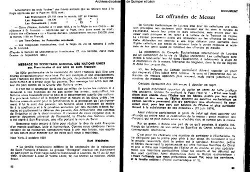 Pour - Diocèse de Quimper et du Léon - Eglise catholique en France