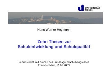 Prof. Dr. Hans Werner Heymann - Grundschulverband