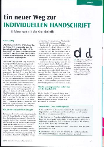 Grundschulunterricht, Ausgabe April 2013 - Grundschulverband