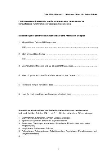 Leistung Handout - Grundschulverband