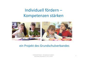 Dr. Horst Bartnitzky: FÃ¶rderkonzept - Grundschulverband