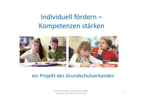 Dr. Horst Bartnitzky: FÃ¶rderkonzept - Grundschulverband