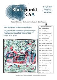 Blickpunkt Ausgabe 3 - der GSA