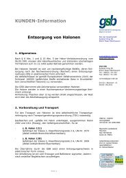 Entsorgung von Halonen